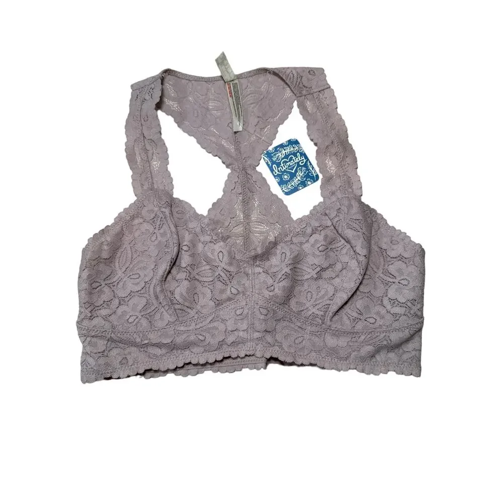 Free People Galloon‎ Racerback Bra Bralette Fair Orchid Purple Lace Small